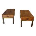 Paire de chevets formant bouts de canap� guy lef�vre pour maison jansen 1970s