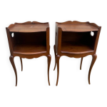 Paire de chevets louis xv merisier