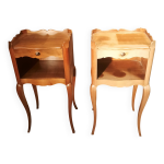 Paire de chevet de style louis xv en merisier