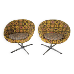 Paire de cocktail coque polystyrne seventies 1970