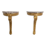 Paire de consoles de style louis xvi d poque napolon iii. circa 1880.