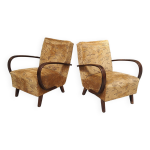 Paire de fauteuils art déco h410 type c par jindrich halabala pour up zavody Paire de fauteuils art déco h410 type c par jindrich halabala pour up zavody