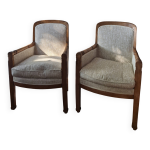 Paire de fauteuils type bergre