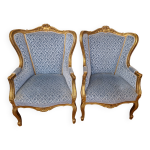 Paire de fauteuils bergere doré Paire de fauteuils bergere doré