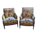 Paire de fauteuils bergère style louis xvi Paire de fauteuils bergère style louis xvi