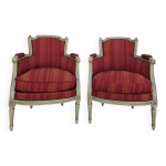 Paire de fauteuils bergres style louis xvi ancienne