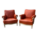 Paire de fauteuils berg�res style n�oclassique maison jansen vers 1950