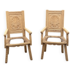 Paire de fauteuils bretons