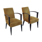 Paire de fauteuils bridge art dco 1930