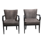 Paire de fauteuils bridge contemporains Paire de fauteuils bridge contemporains