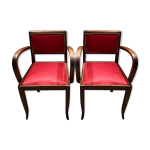 Paire de fauteuils bridges vers 1960
