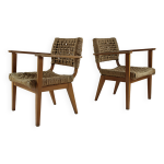 Paire de fauteuils bridge vibo , 1950s france Paire de fauteuils bridge vibo , 1950s france