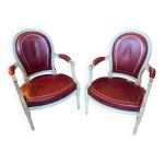 Paire de fauteuils cabriolets