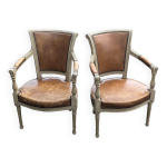 Paire de fauteuils cabriolet