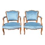 Paire fauteuils cabriolet louis xv