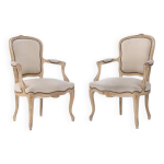 Paire de fauteuils cabriolet style louis xv Paire de fauteuils cabriolet style louis xv