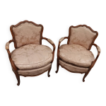 Paire de fauteuils cabriolets style louis xv
