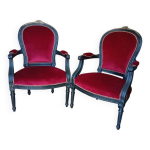 Paire de fauteuils cabriolet style louis xv