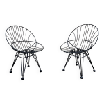 Paire de fauteuils cees braakman combex wire pastoe