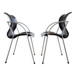 Paire de fauteuils / chaises annes 80 vintage