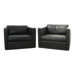 Paire de fauteuils club 1051, charles pfister, knoll