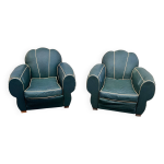 Paire de fauteuils club