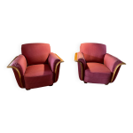 Paire de fauteuils club art déco (paire) Paire de fauteuils club art déco (paire)