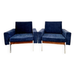Paire de fauteuils club danois du milieu du sicle dernier de style kiushu