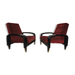 Paire de fauteuils club italien des années 50 Paire de fauteuils club italien des années 50