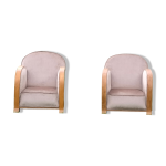 Paire de fauteuils club enti�rement r�nov�s