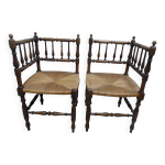 Paire de fauteuils de coin
