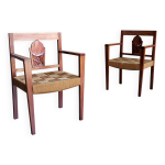 Paire de fauteuils coloniaux, 1950 Paire de fauteuils coloniaux, 1950