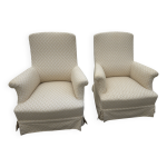 Paire de fauteuils crapaud