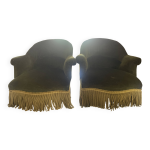 Paire de fauteuils crapaud