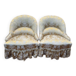 Paire de fauteuils crapaud