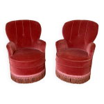 Paire de fauteuils crapaud