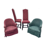 Paire de fauteuil crapauds ancien