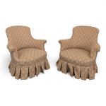Paire de fauteuils crapauds �poque napol�on iii