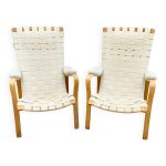 Paire de fauteuils design scandinave annes 1960 / 70 de bruno mathsson