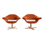 Paire de fauteuils hi - cove pivotants - ferruccio laviani pour molteni & cie