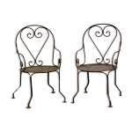 Paire de fauteuils de jardin 1950 Paire de fauteuils de jardin 1950