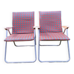 Paire de fauteuils jardin pliants vintage kettler allemagne Paire de fauteuils jardin pliants vintage kettler allemagne