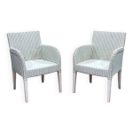 Paire de fauteuils lloyd loom par vincent sheppard - travail des annes 2000