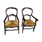 Paire de fauteuils louis philippe
