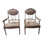 Paire de fauteuil louis xvi