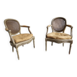 Paire de fauteuils louis xvi