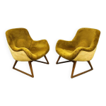 Paire de fauteuils, luge design vintage des annes 60 'teddy'