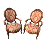 Paire de fauteuils napolon iii xixeme