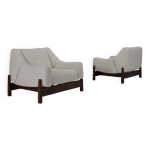 Paire de fauteuils en palissandre par mveis cimo, brsil, annes 1950