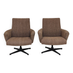 Paire de fauteuils pivotant tchcoslovaquie 1960